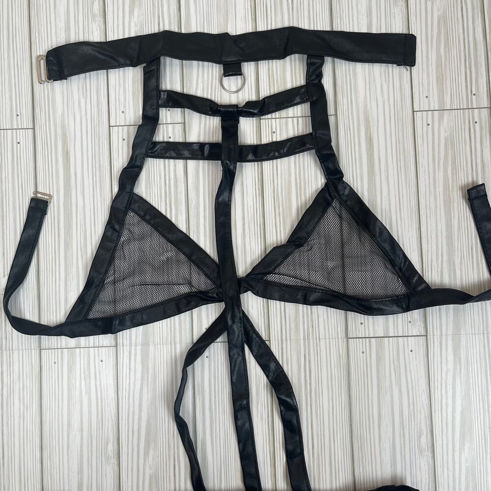 Black Strappy Lingerie Set